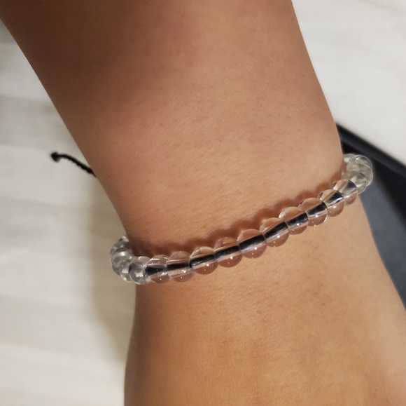 New Ocean Glass Bead & Cord Bracelet (Blac… - Picture 10 of 14